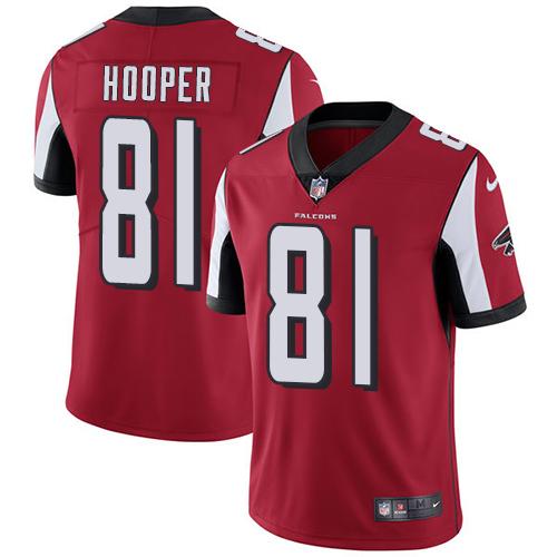 Nike Falcons #81 Austin Hooper Red Team Color Youth Stitched NFL Vapor Untouchable Limited Jersey